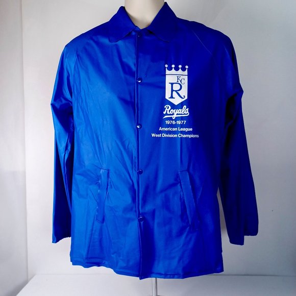 Kansas City Royals 1976 1977 AL West Division Champions Size Large Vinyl Jacket